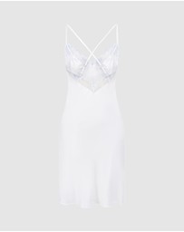Hunkemoller - Satin Lace Peonie Slip Dress