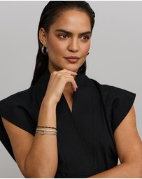 Michael Hill - Black Cord Bead Bracelet in Sterling Silver