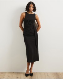 Atmos&Here - Lori Knot Front Midi Dress