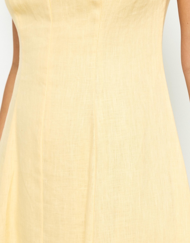 AERE - Chloe Panelled Linen Midi Dress