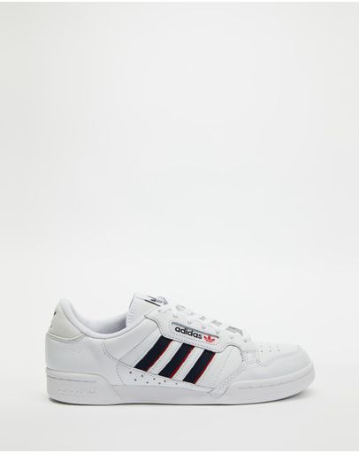 White, Collegiate Navy & Vivid Red