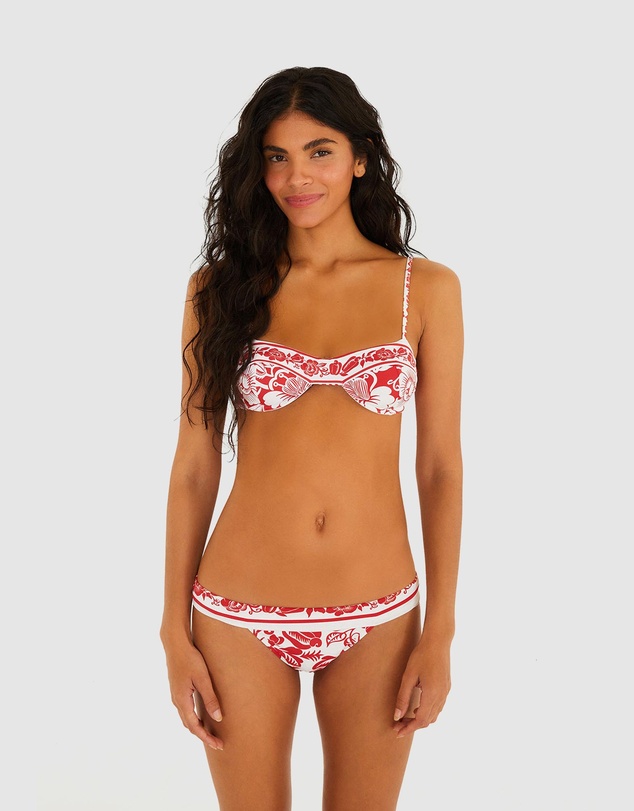 Farm Rio - Cashew And Birds Underwire Bikini Top