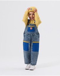 Goldie + Ace - Austin Colour Block Vintage Denim Overalls - Babies-Kids