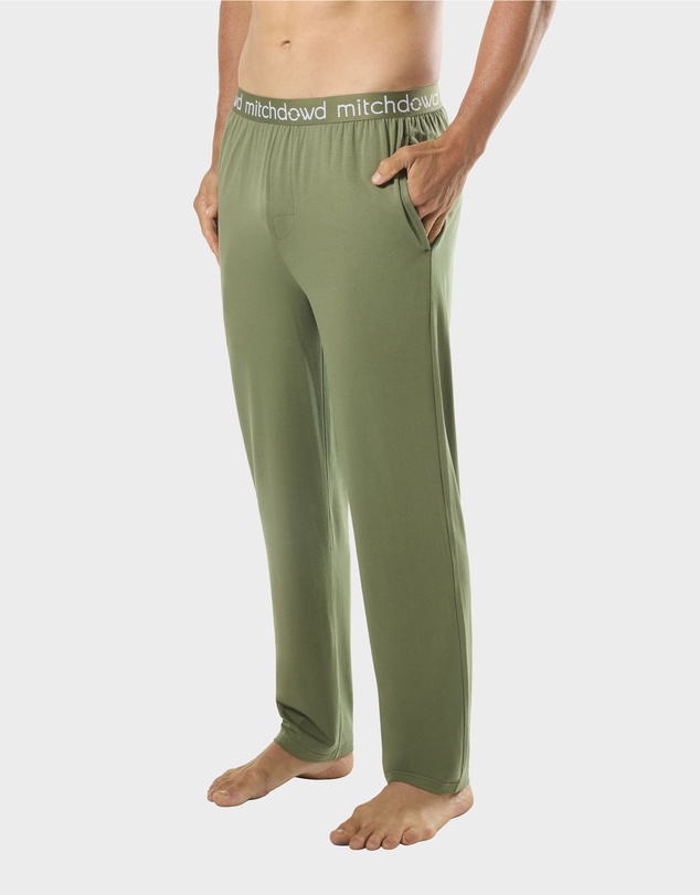 Mitch Dowd - Mens Knit Bamboo Sleep Pant - Khaki