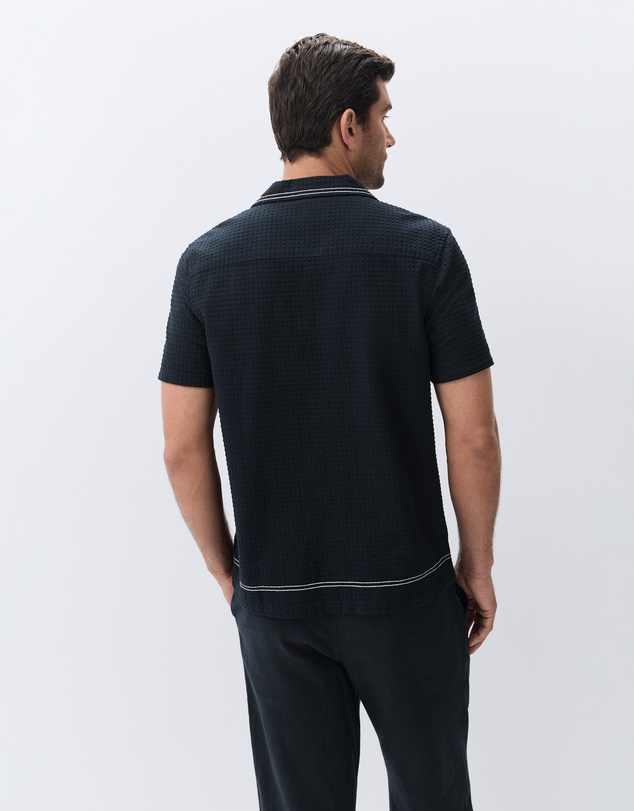 UNISON - Embroidered Bowler Regular Fit Shirt