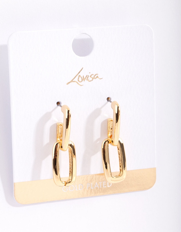 Lovisa - Gold Plated Chunky Link Drop Earrings
