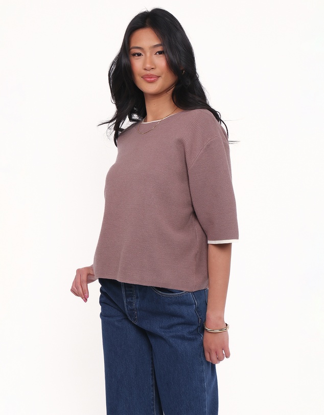 Petal & Pup - Giorgia Knitted Tee - Mocha