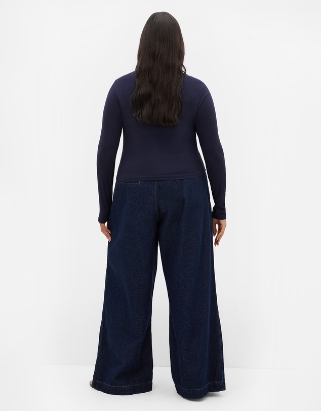 City Chic - Cassia Button Through Rib Top