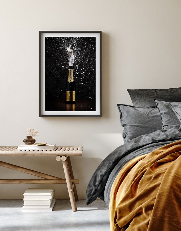 Olive et Oriel - Popping Champagne Art Print