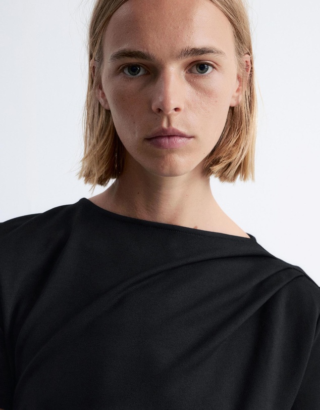 & Other Stories - Draped Short-Sleeve Midi Dress