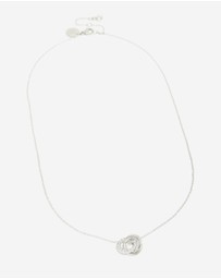Lovisa - Waterproof Stainless Steel Cubic Zirconia Triple Circle Link Necklace
