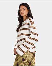 RVCA - Womens Berkley Long Sleeve Stripe T-Shirt