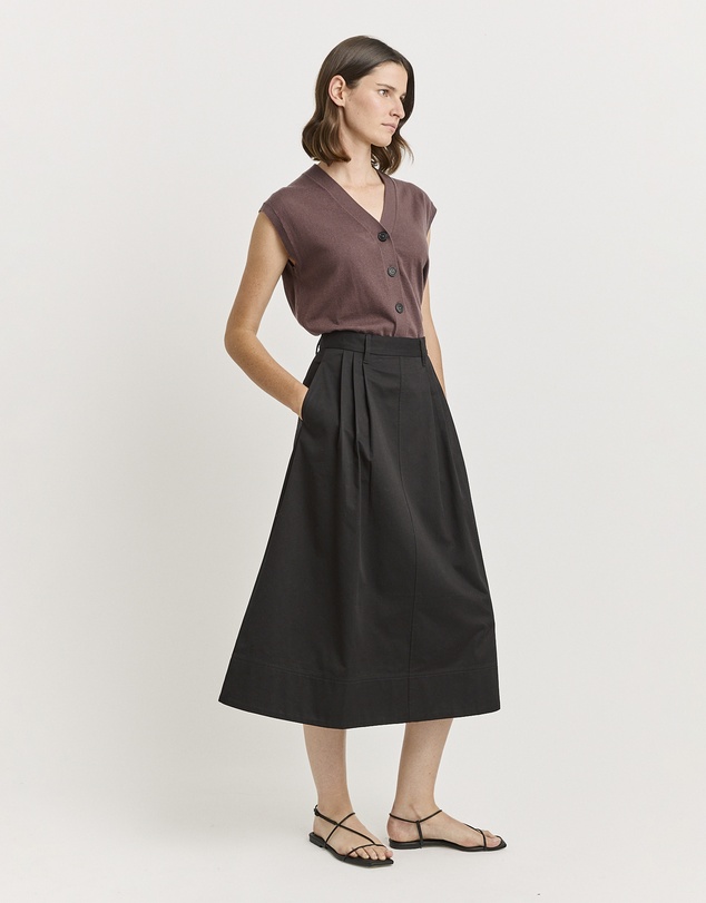Toorallie - Pleat Detail Midi Skirt