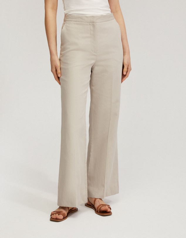 Oxford - Lauren Linen Blend Wide Leg Pants