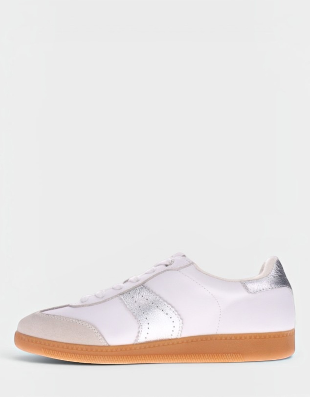 Mia Vita - Ramona II Lace-Up Casual Sneaker - White/Silver