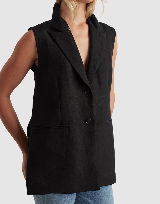 Decjuba - Paige Linen Blend Vest