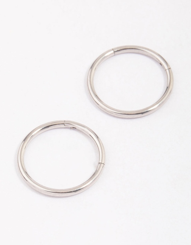 Lovisa - Surgical Steel Sleeper Hoop Earrings 12mm
