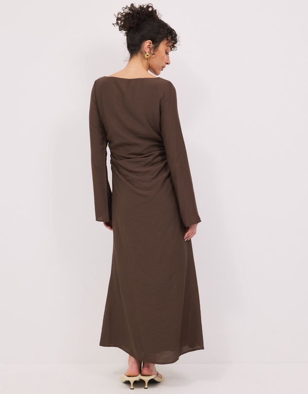 Calli - Lydia LS Ruched Midi Dress
