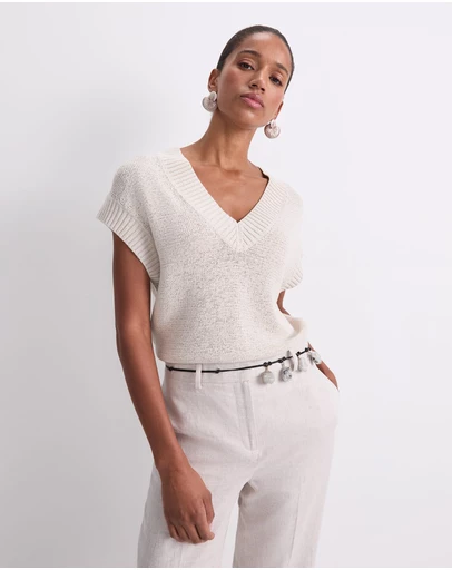 Sportscraft - Josie Tape Yarn V Neck Tank