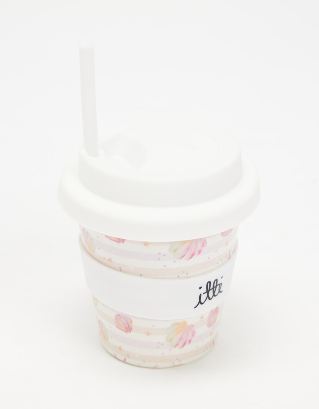 itti bitti - Reusable Baby Cino Cup with 2 Straws - Seashells