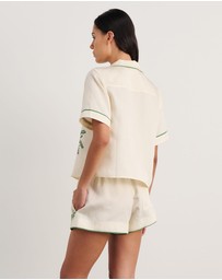 Jag - Palm Embroidered Shirt