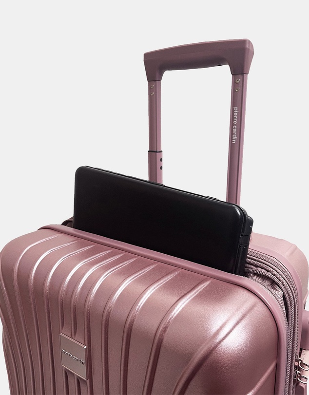 Pierre Cardin - Pierre Cardin Palais Hard Shell Medium and Cabin 2-Piece Set + Luggage Tag
