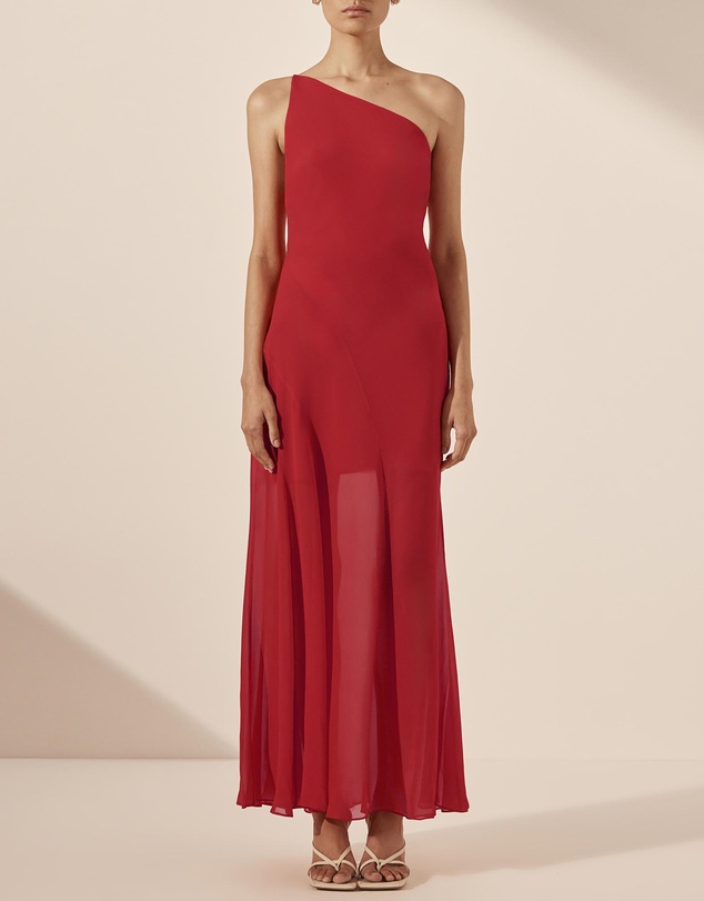 Shona Joy - Amina One Shoulder Panelled Maxi Dress