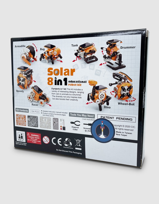 JOHNCO - Johnco - 8 in 1 Solar Educational Robot Kit