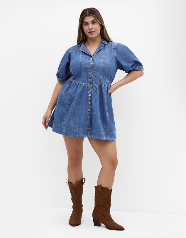 City Chic - Kai Denim Mini Dress