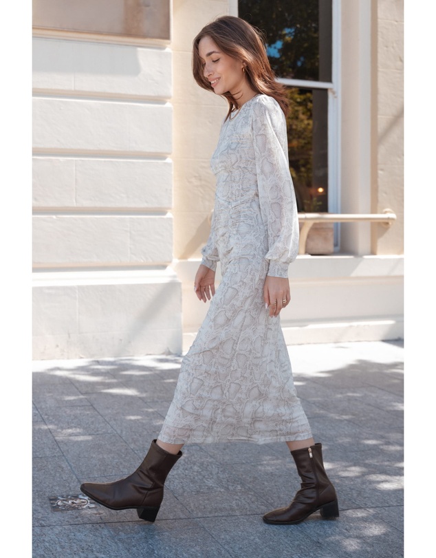 Petal & Pup - Clemens Mesh Maxi Dress - Snake Print