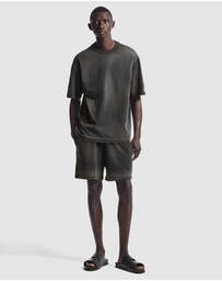 COS - Oversized Faded Mock-Neck Shirt