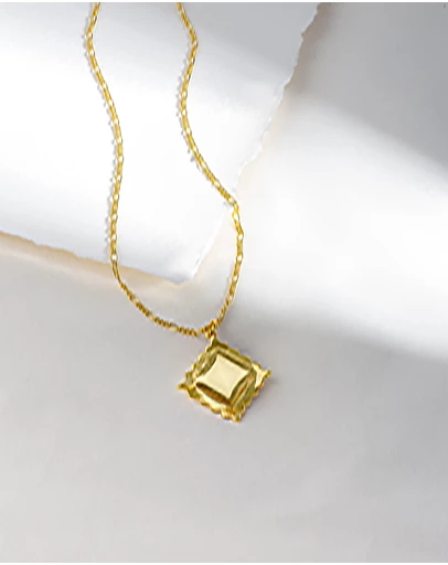 Wanderlust + Co - Ravioli Gold Necklace
