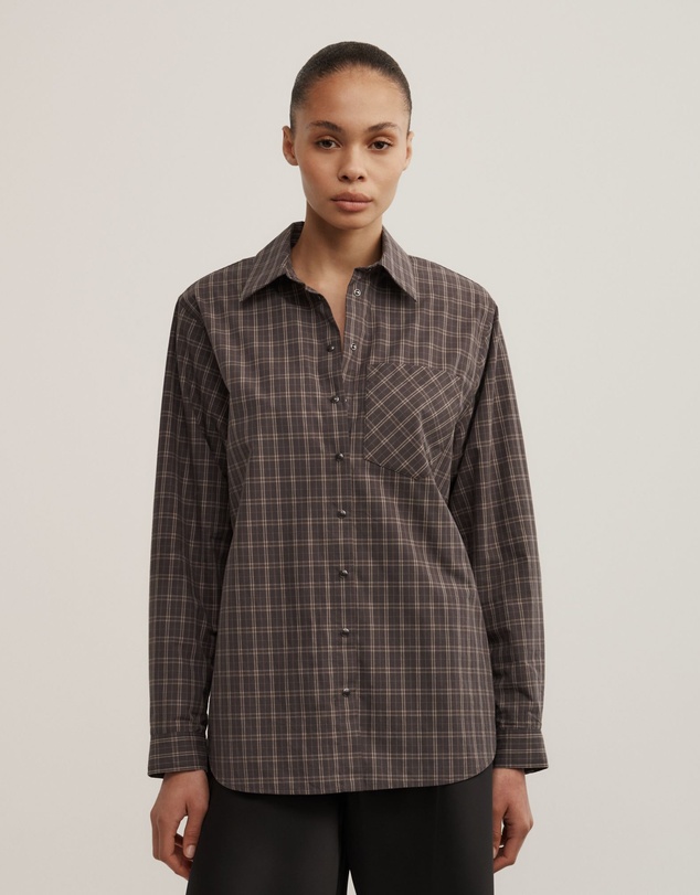Witchery - Check Shoulder Pad Shirt