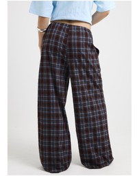 Subtitled - Clio Plaid Wide Leg Pants
