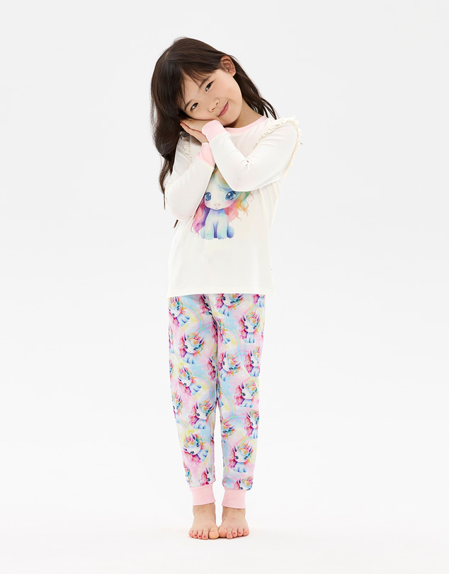 Rock Your Kid - Unicorn Pony Frill Long Sleeve Helena Sleep Set