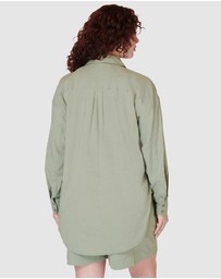 Sweaty Betty - Summer Stretch Linen Utility Shirt