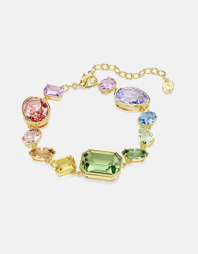 Swarovski - Gema Bracelet, Mixed Cuts, Multicolored, Gold-Tone Plated