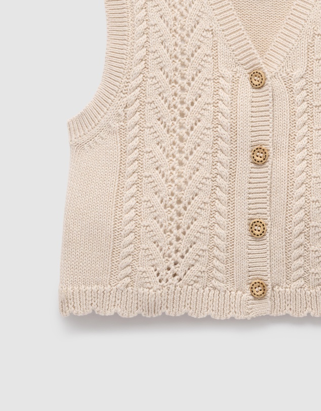 Purebaby - Knitted Vest -Kids-Babies
