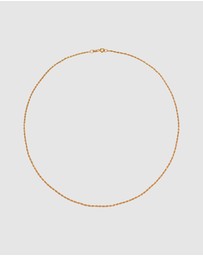 Elli Jewelry - Necklace Basic Cord Necklace Twist Fine in 925 Sterling Silver Gold Plated