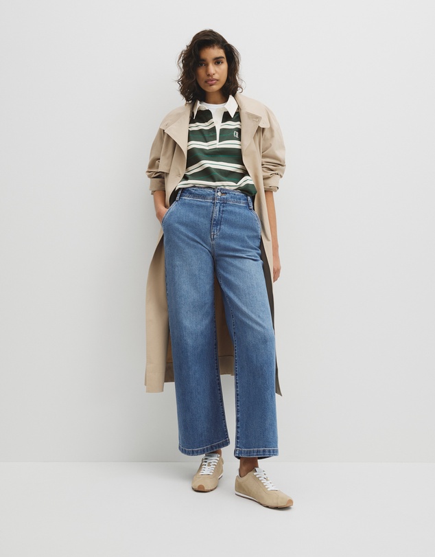 Country Road - Australian Cotton Stripe Rugby Polo Sweat
