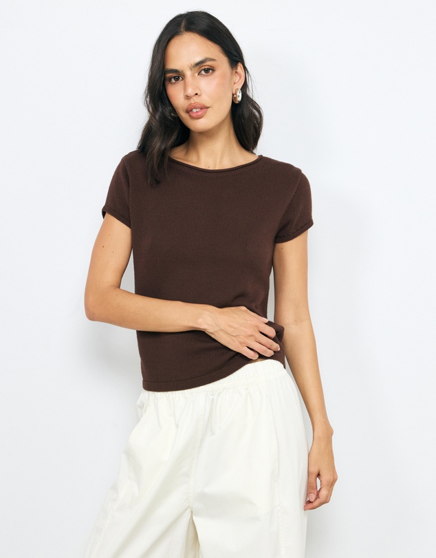 AERE - Lee Organic Cotton Knit Top
