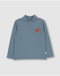 Olive & The Captain - Belair Blue Mock Neck Skivvy