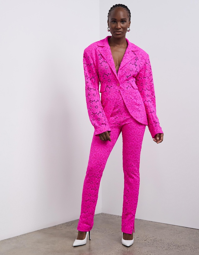 ROTATE - Lace Figure Fitted Blazer