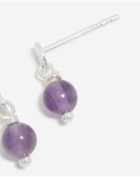 Lovisa - Sterling Silver Amethyst Semi-Precious Stone Drop Earrings