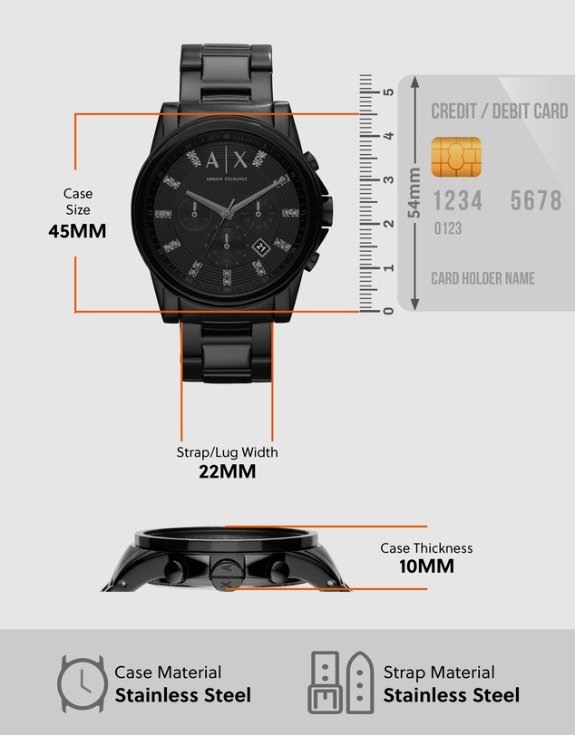 Armani Exchange - Armani Exchange Black Watch AX2093