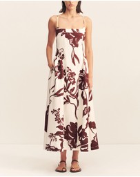 Shona Joy - Emmett Square Neck Panelled Midi Dress