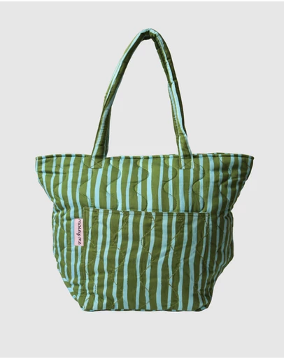 Mosey Me - Strokes Quilted Bag - Guacamole