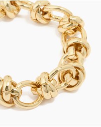 Lovisa - Gold Plated Round Knot Link Bracelet
