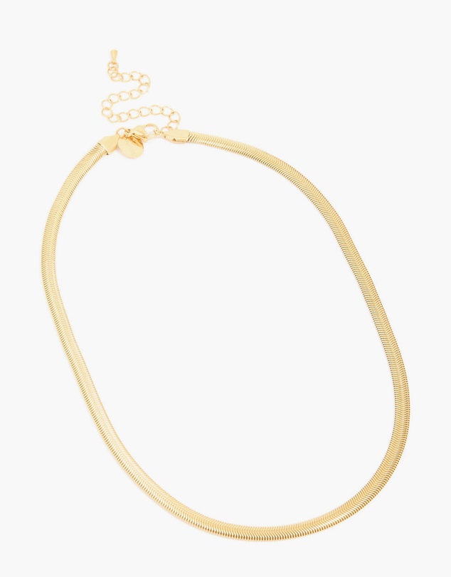 Lovisa - Waterproof Gold Plated Stainless Steel Flat Detail Chain Necklace