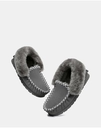 EVERAU - EverAU Ugg Popo Moccasin Sheepskin Upper Moccasins